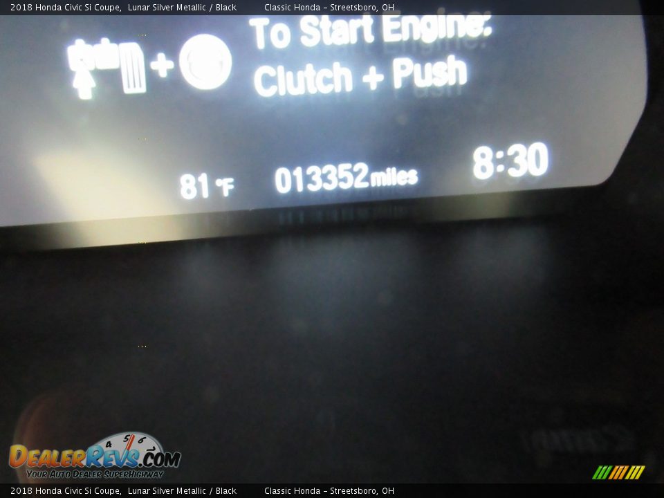 2018 Honda Civic Si Coupe Lunar Silver Metallic / Black Photo #31