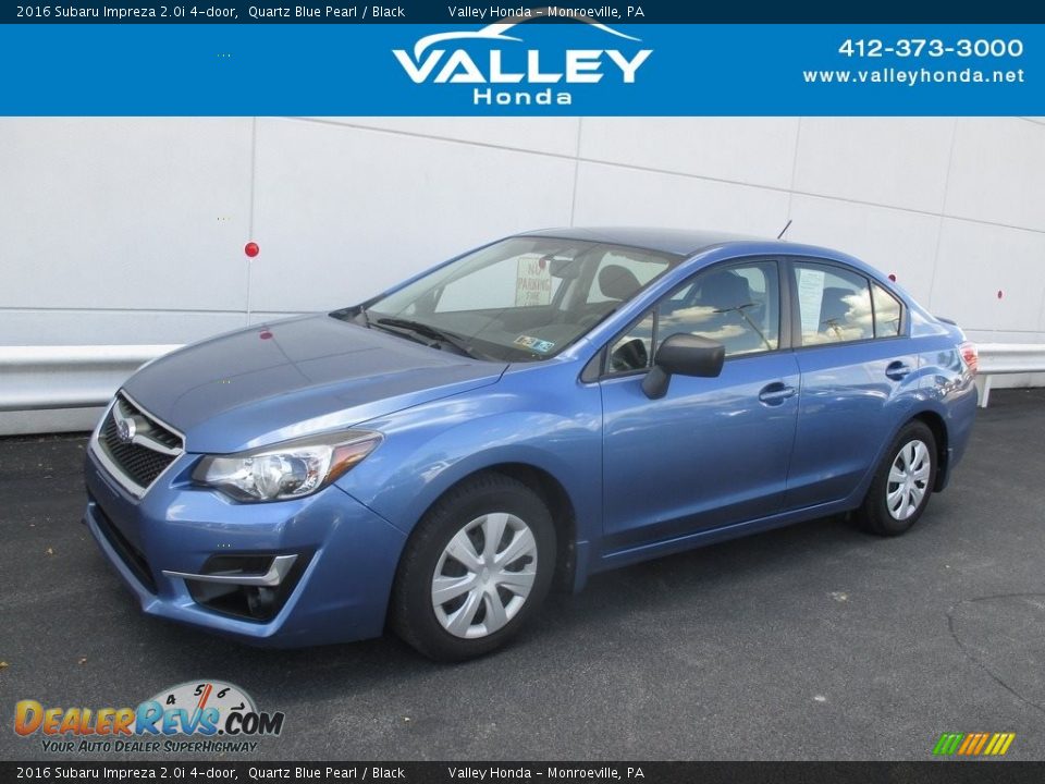 2016 Subaru Impreza 2.0i 4-door Quartz Blue Pearl / Black Photo #1