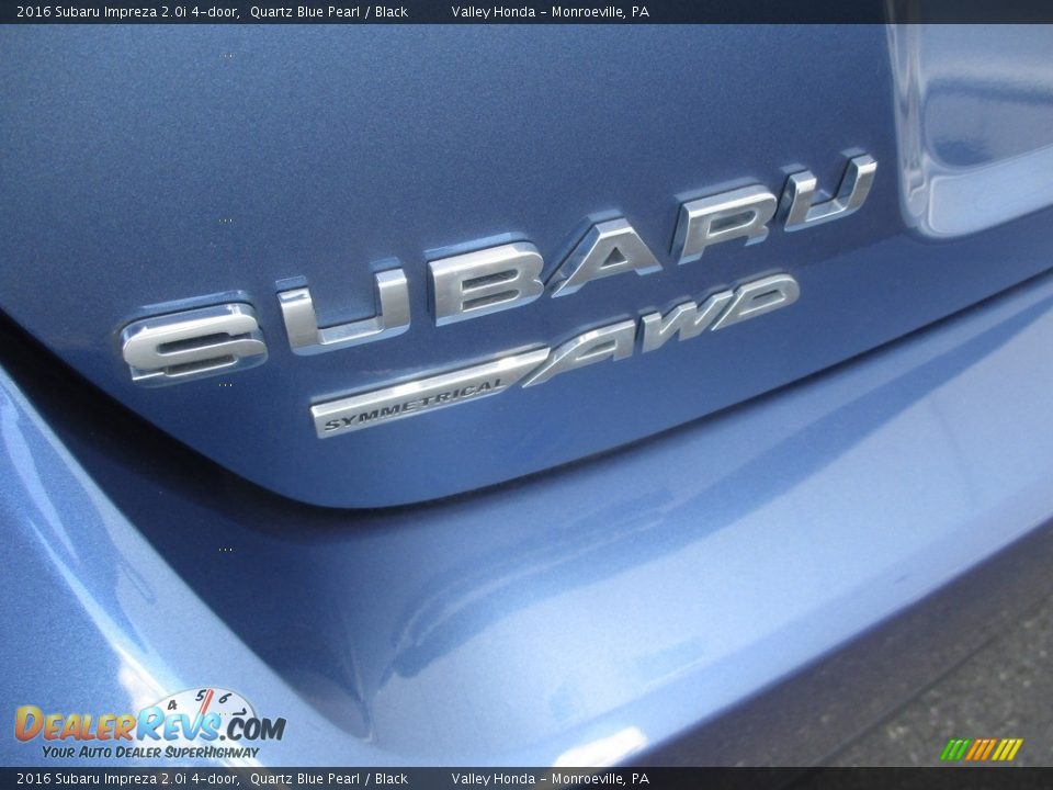 2016 Subaru Impreza 2.0i 4-door Quartz Blue Pearl / Black Photo #4