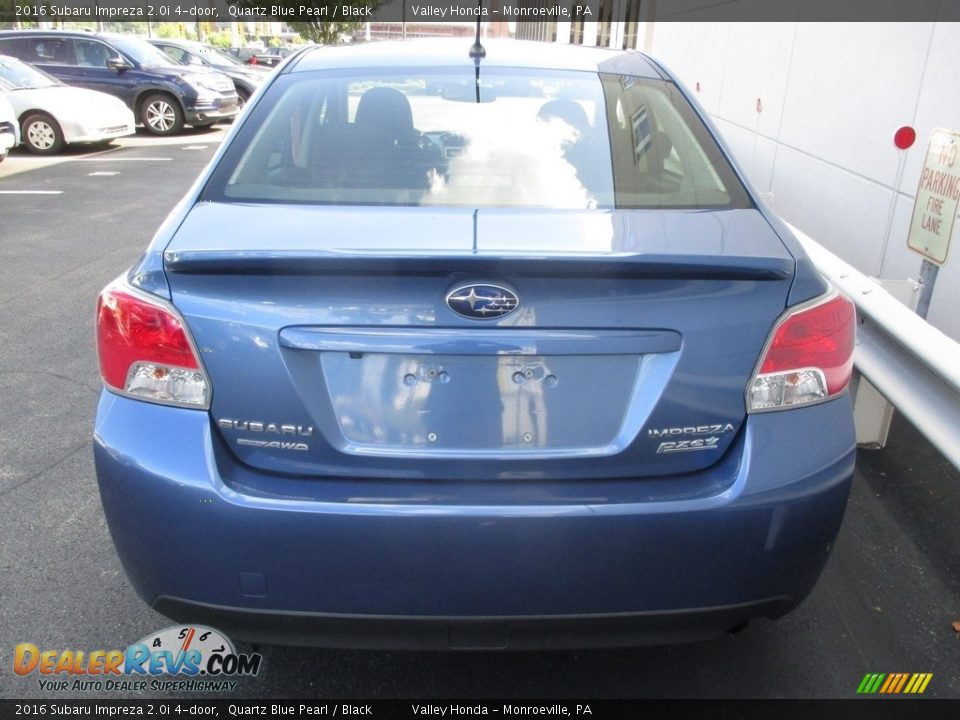 2016 Subaru Impreza 2.0i 4-door Quartz Blue Pearl / Black Photo #5