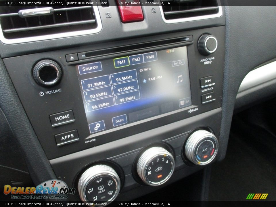 2016 Subaru Impreza 2.0i 4-door Quartz Blue Pearl / Black Photo #16