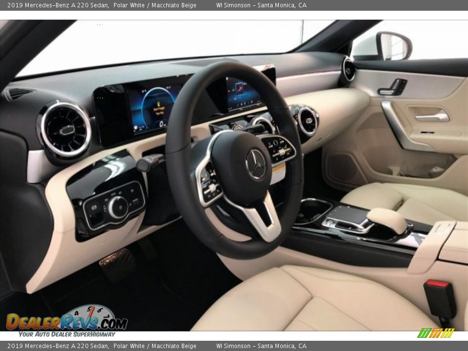 2019 Mercedes-Benz A 220 Sedan Polar White / Macchiato Beige Photo #4