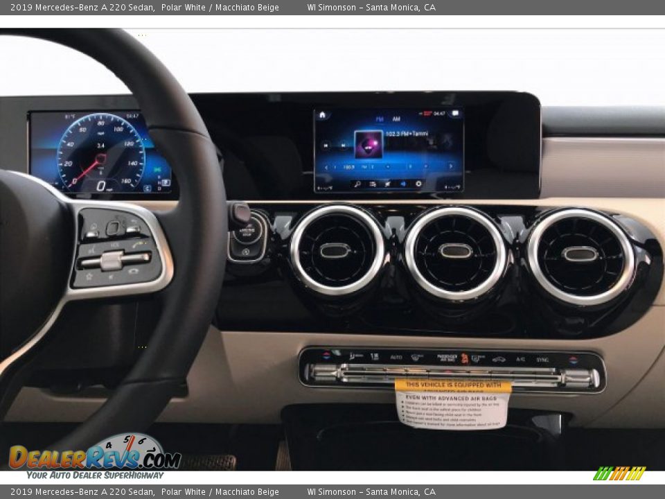 2019 Mercedes-Benz A 220 Sedan Polar White / Macchiato Beige Photo #6