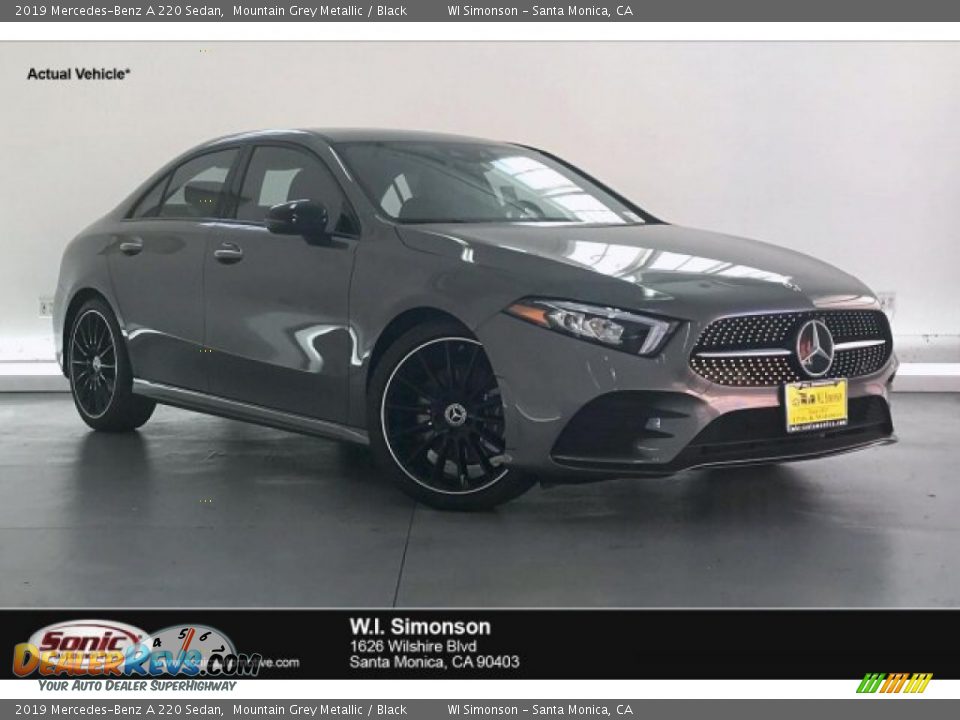 2019 Mercedes-Benz A 220 Sedan Mountain Grey Metallic / Black Photo #1