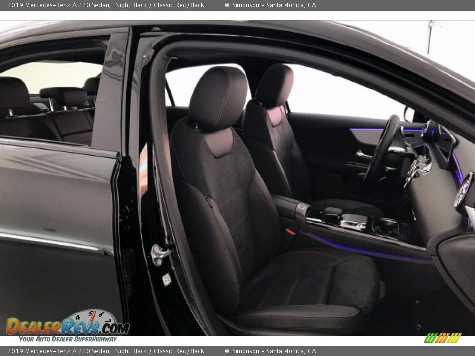 2019 Mercedes-Benz A 220 Sedan Night Black / Classic Red/Black Photo #5