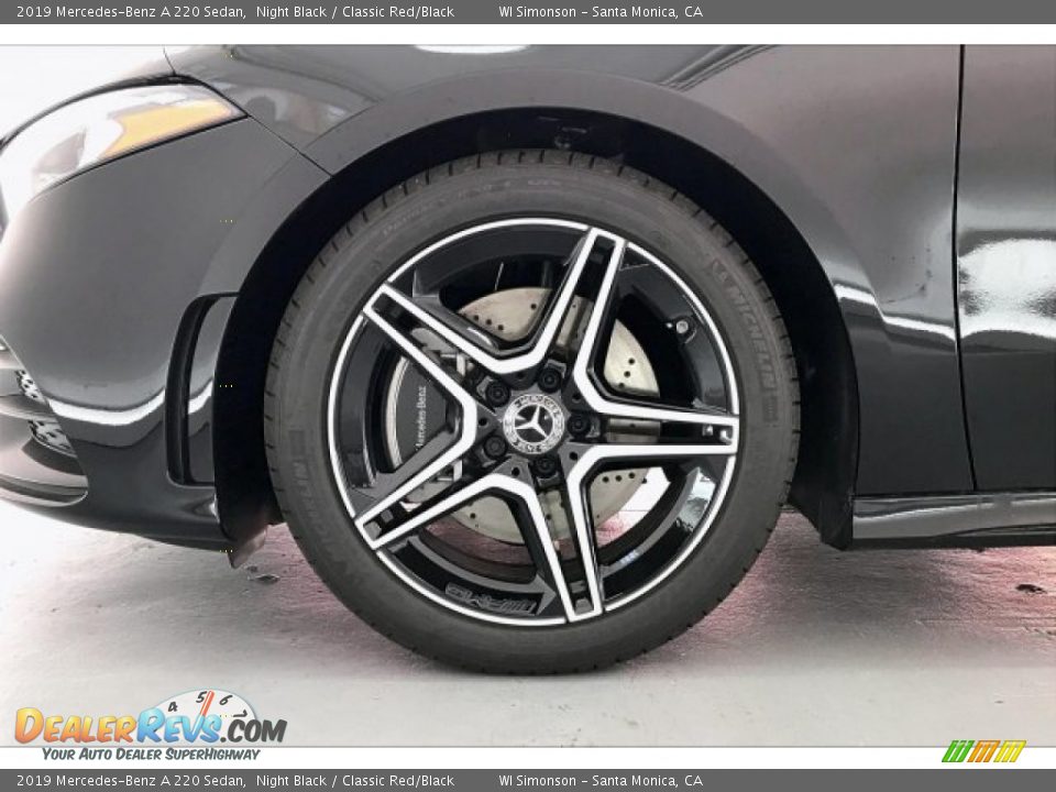 2019 Mercedes-Benz A 220 Sedan Night Black / Classic Red/Black Photo #9