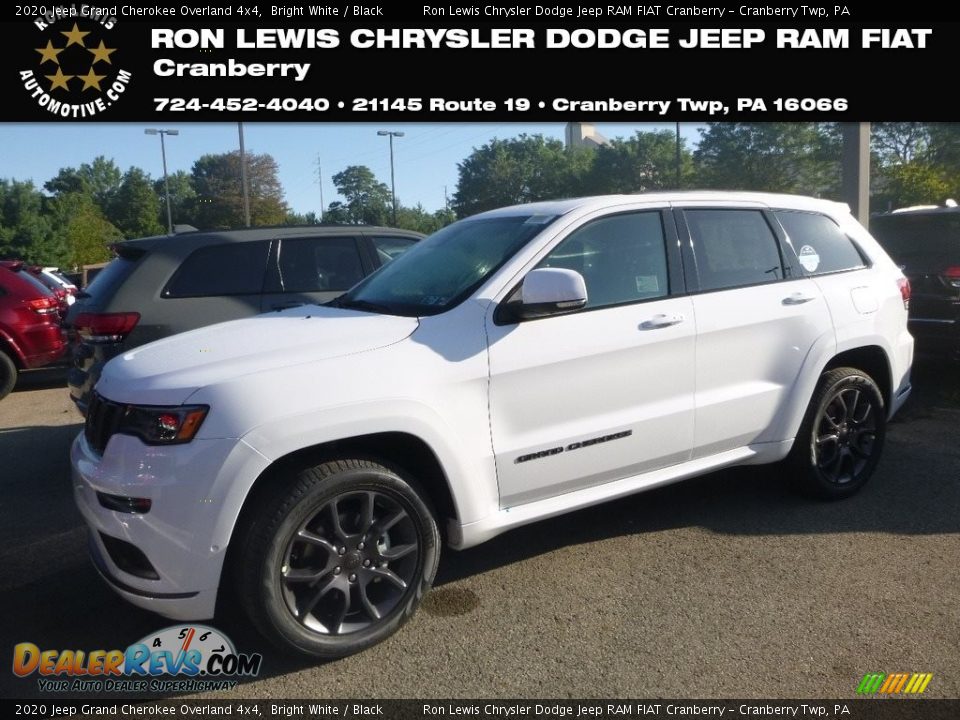 2020 Jeep Grand Cherokee Overland 4x4 Bright White / Black Photo #1