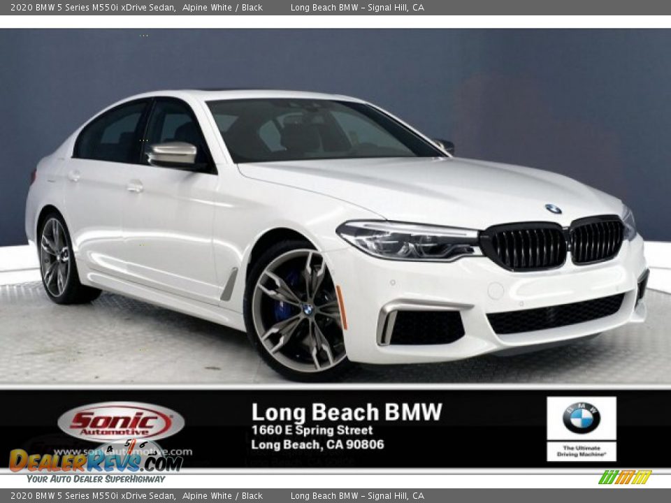 2020 BMW 5 Series M550i xDrive Sedan Alpine White / Black Photo #1