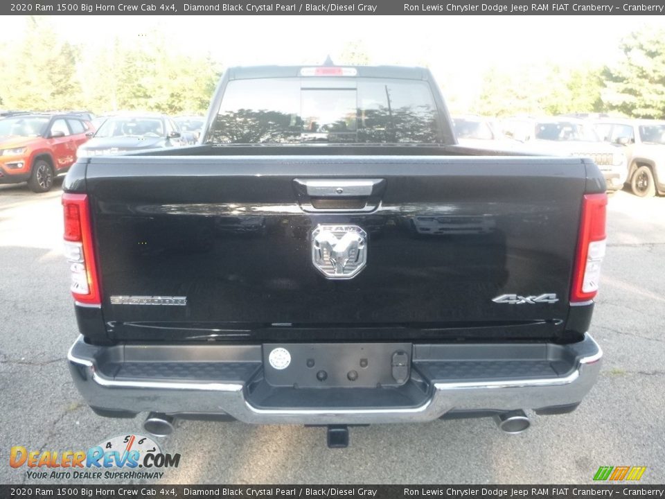 2020 Ram 1500 Big Horn Crew Cab 4x4 Diamond Black Crystal Pearl / Black/Diesel Gray Photo #4