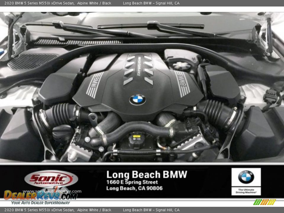 2020 BMW 5 Series M550i xDrive Sedan Alpine White / Black Photo #8