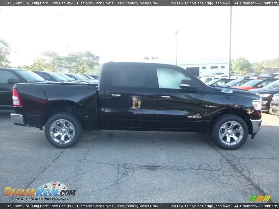2020 Ram 1500 Big Horn Crew Cab 4x4 Diamond Black Crystal Pearl / Black/Diesel Gray Photo #6