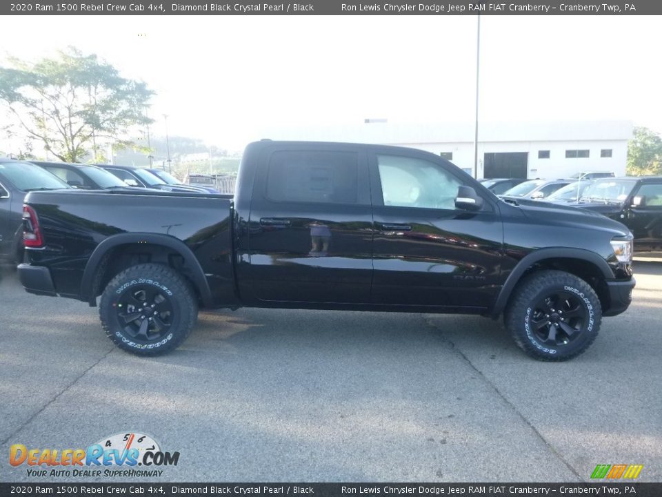 2020 Ram 1500 Rebel Crew Cab 4x4 Diamond Black Crystal Pearl / Black Photo #6