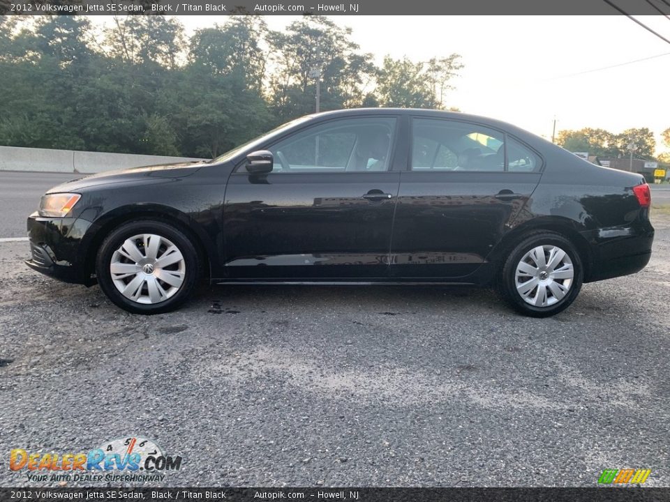 2012 Volkswagen Jetta SE Sedan Black / Titan Black Photo #6