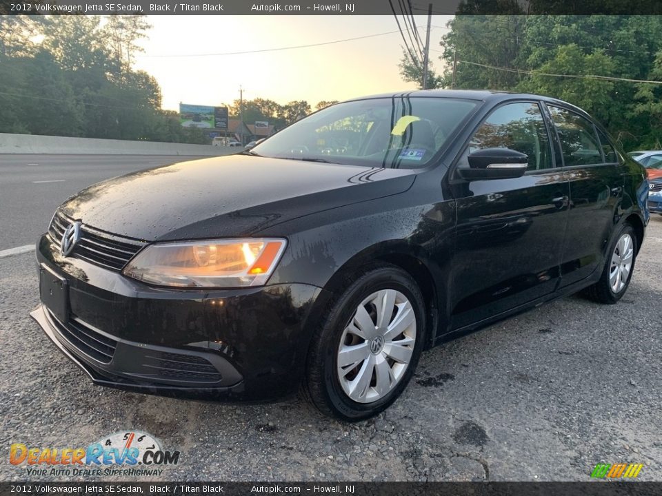 2012 Volkswagen Jetta SE Sedan Black / Titan Black Photo #7