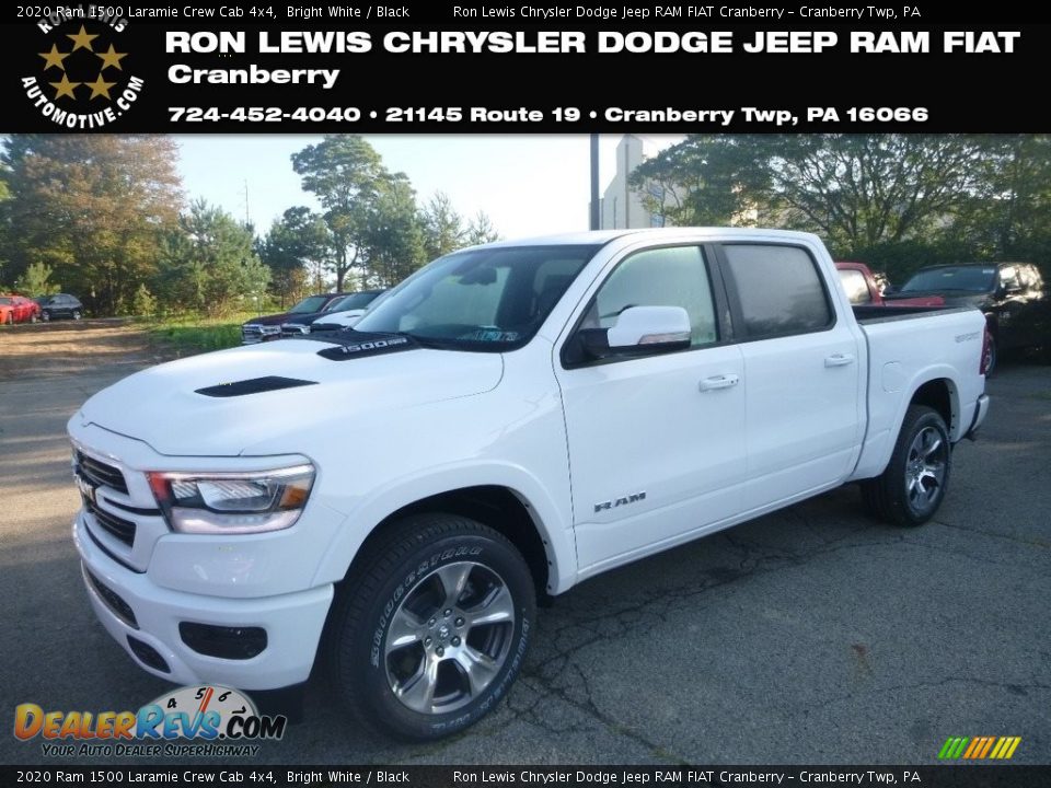 2020 Ram 1500 Laramie Crew Cab 4x4 Bright White / Black Photo #1