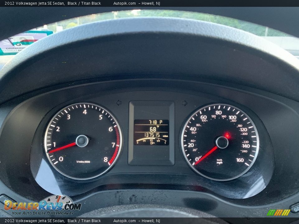 2012 Volkswagen Jetta SE Sedan Black / Titan Black Photo #17
