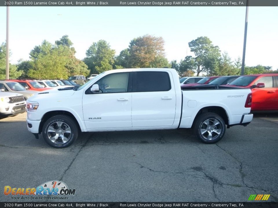 2020 Ram 1500 Laramie Crew Cab 4x4 Bright White / Black Photo #2