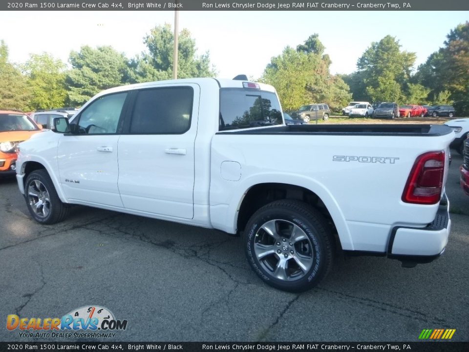 2020 Ram 1500 Laramie Crew Cab 4x4 Bright White / Black Photo #3