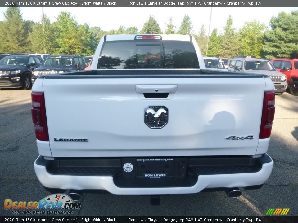 2020 Ram 1500 Laramie Crew Cab 4x4 Bright White / Black Photo #4