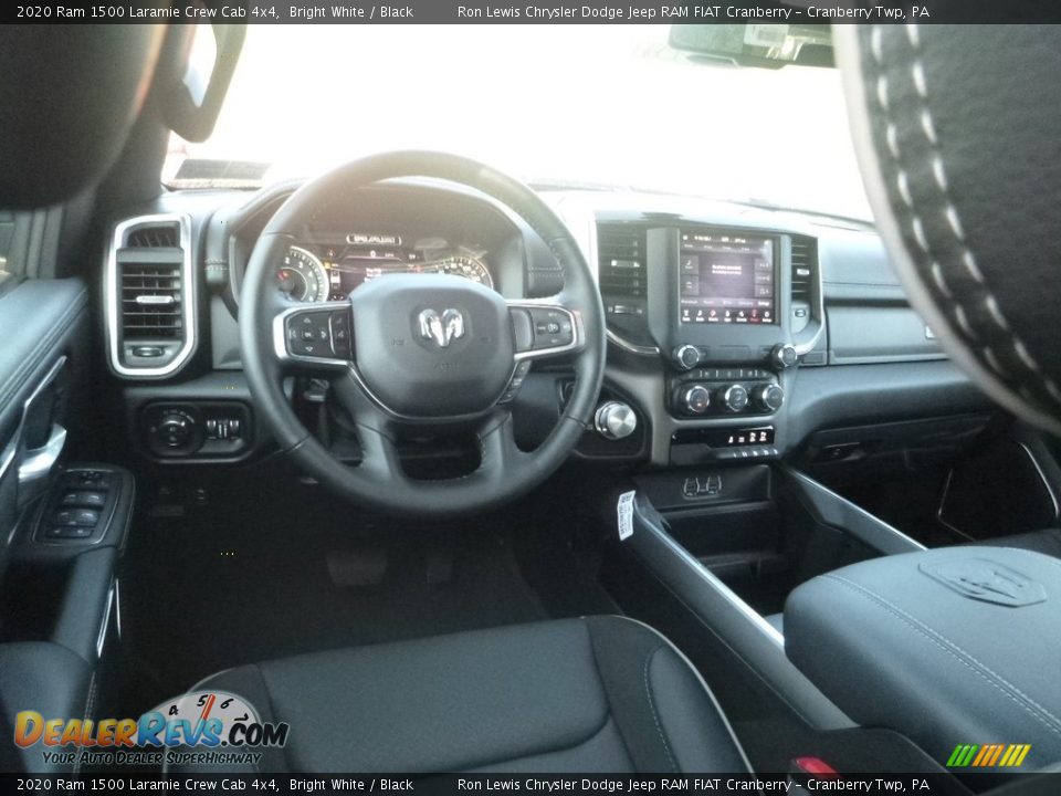 2020 Ram 1500 Laramie Crew Cab 4x4 Bright White / Black Photo #12