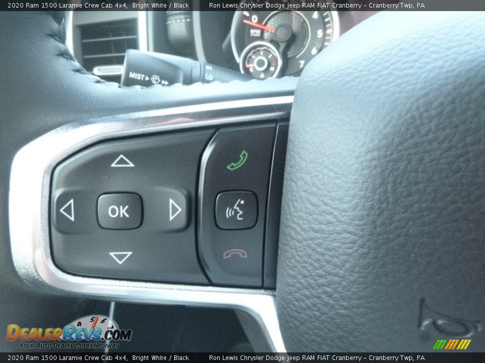 2020 Ram 1500 Laramie Crew Cab 4x4 Bright White / Black Photo #20