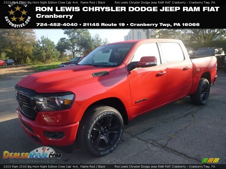 2020 Ram 1500 Big Horn Night Edition Crew Cab 4x4 Flame Red / Black Photo #1