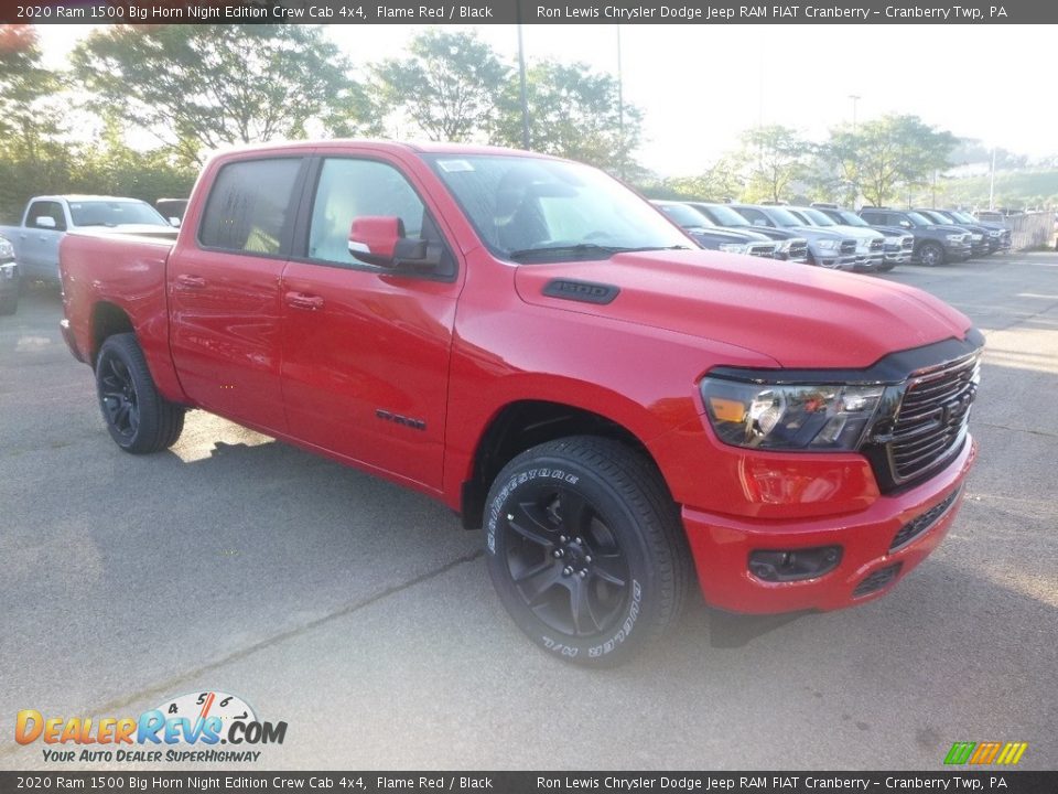 2020 Ram 1500 Big Horn Night Edition Crew Cab 4x4 Flame Red / Black Photo #7