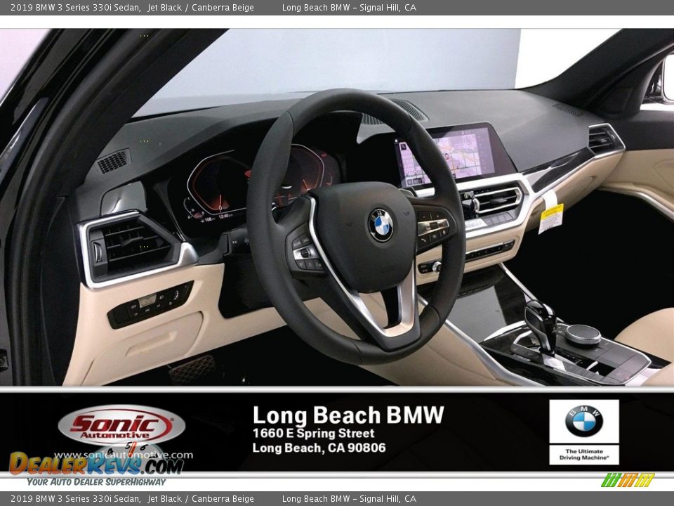 2019 BMW 3 Series 330i Sedan Jet Black / Canberra Beige Photo #4