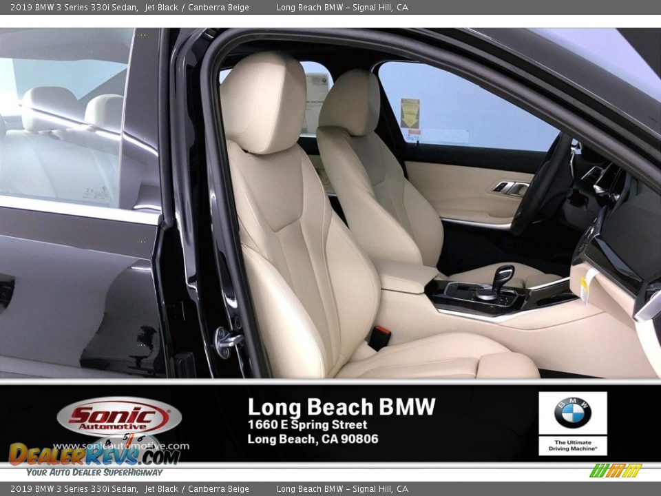 2019 BMW 3 Series 330i Sedan Jet Black / Canberra Beige Photo #7