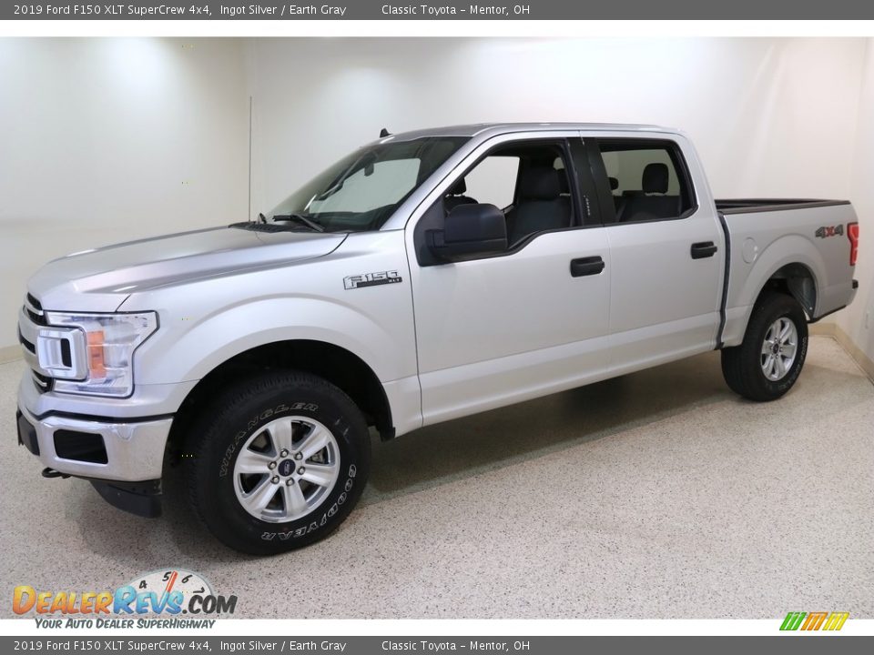 2019 Ford F150 XLT SuperCrew 4x4 Ingot Silver / Earth Gray Photo #3