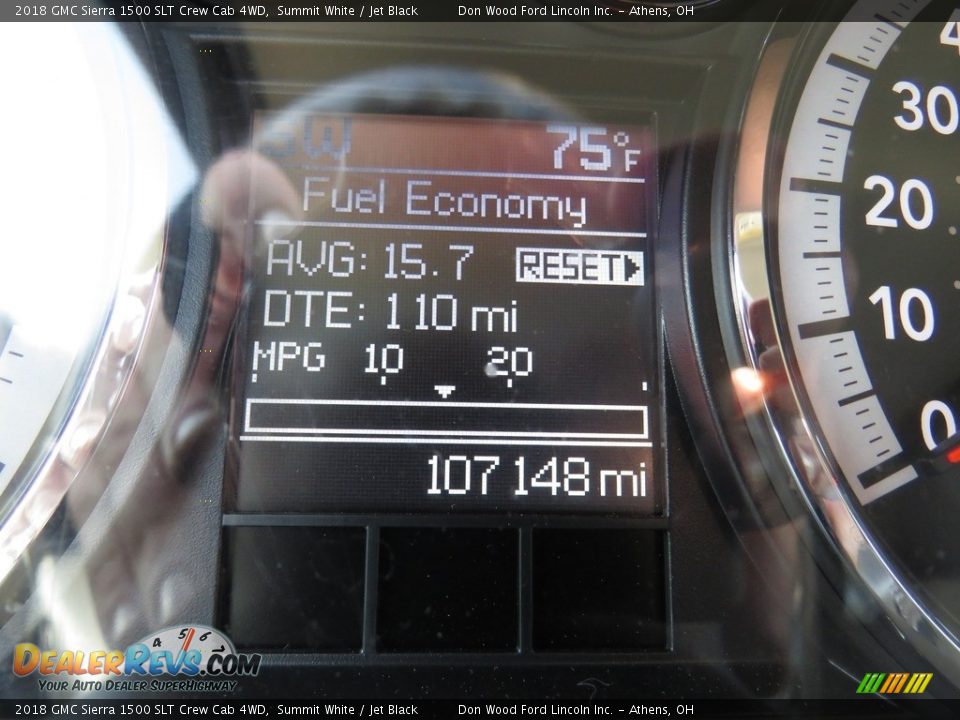 2018 GMC Sierra 1500 SLT Crew Cab 4WD Summit White / Jet Black Photo #29