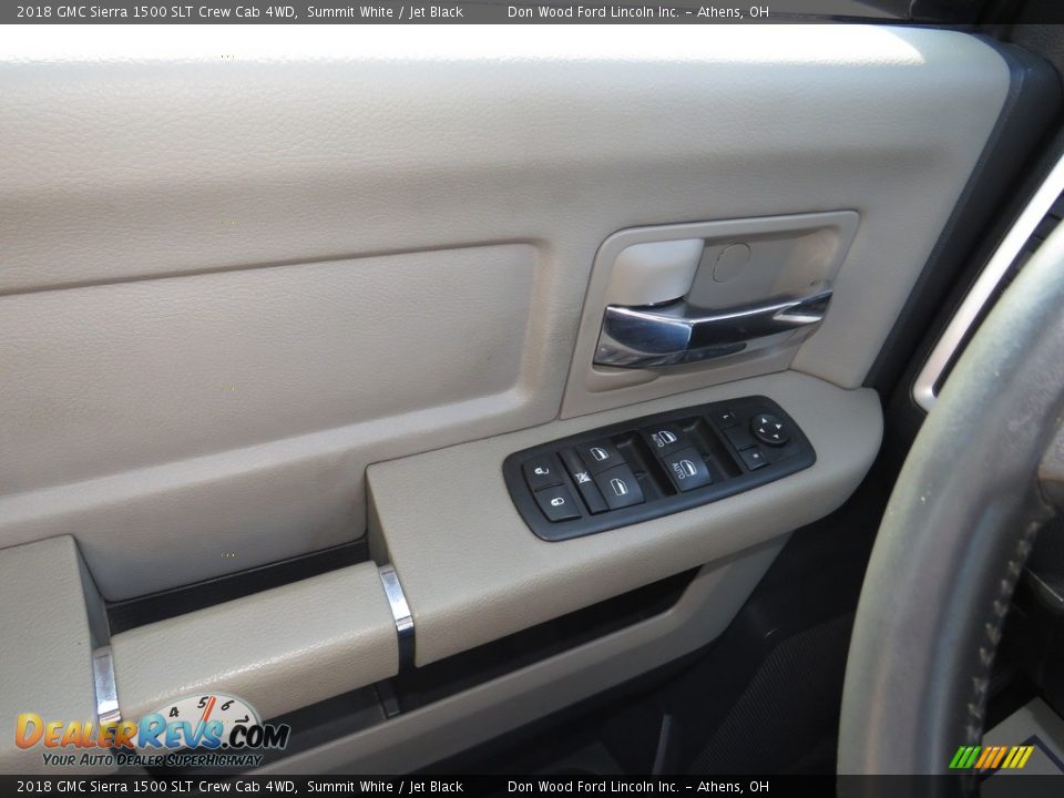 2018 GMC Sierra 1500 SLT Crew Cab 4WD Summit White / Jet Black Photo #33