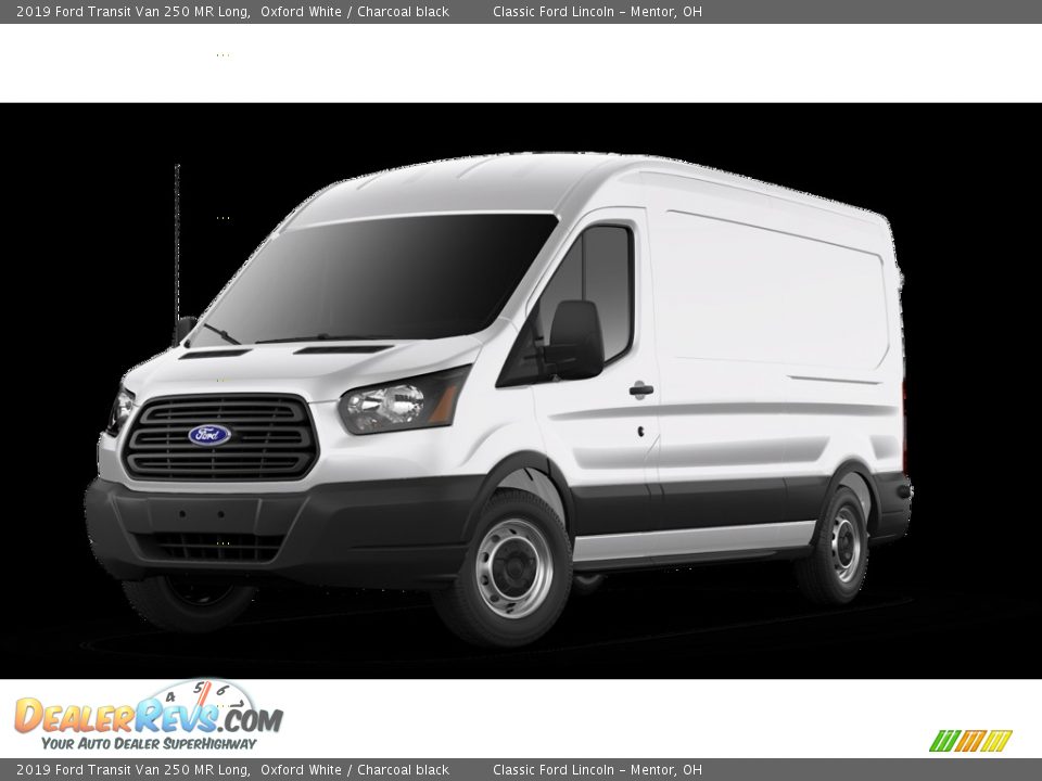 2019 Ford Transit Van 250 MR Long Oxford White / Charcoal black Photo #1