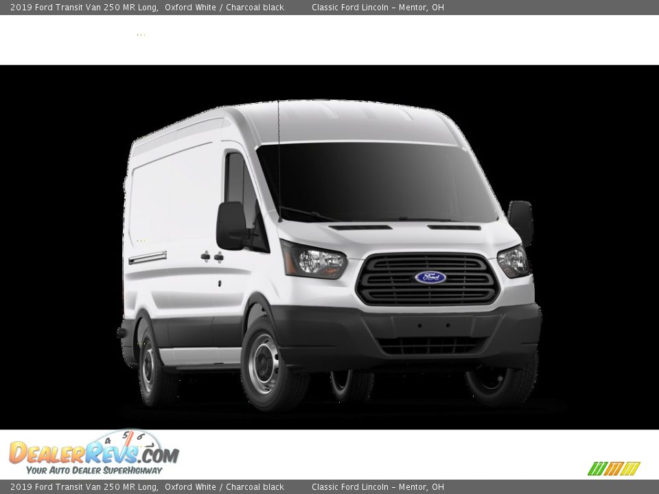 2019 Ford Transit Van 250 MR Long Oxford White / Charcoal black Photo #4