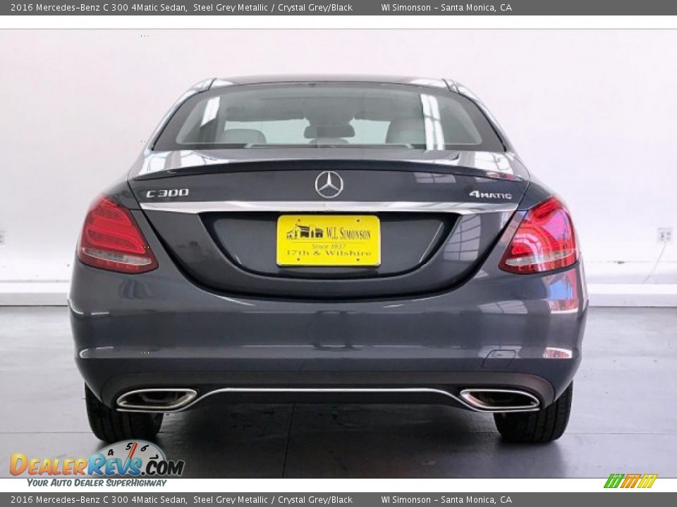 2016 Mercedes-Benz C 300 4Matic Sedan Steel Grey Metallic / Crystal Grey/Black Photo #3