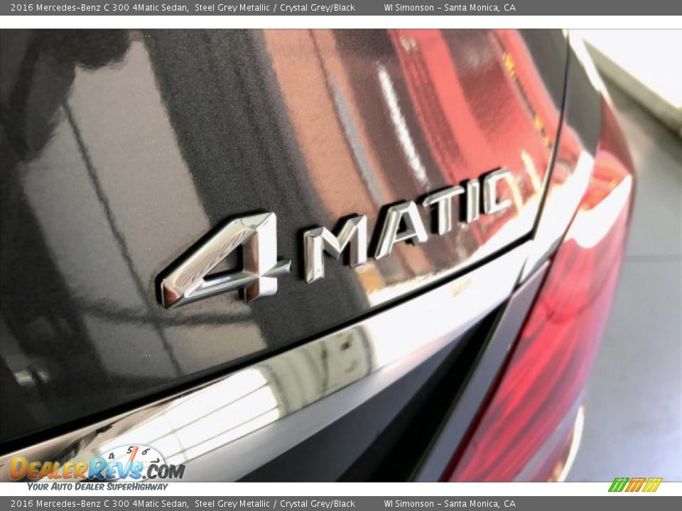 2016 Mercedes-Benz C 300 4Matic Sedan Steel Grey Metallic / Crystal Grey/Black Photo #7