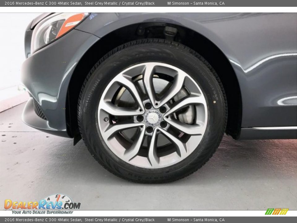 2016 Mercedes-Benz C 300 4Matic Sedan Steel Grey Metallic / Crystal Grey/Black Photo #8