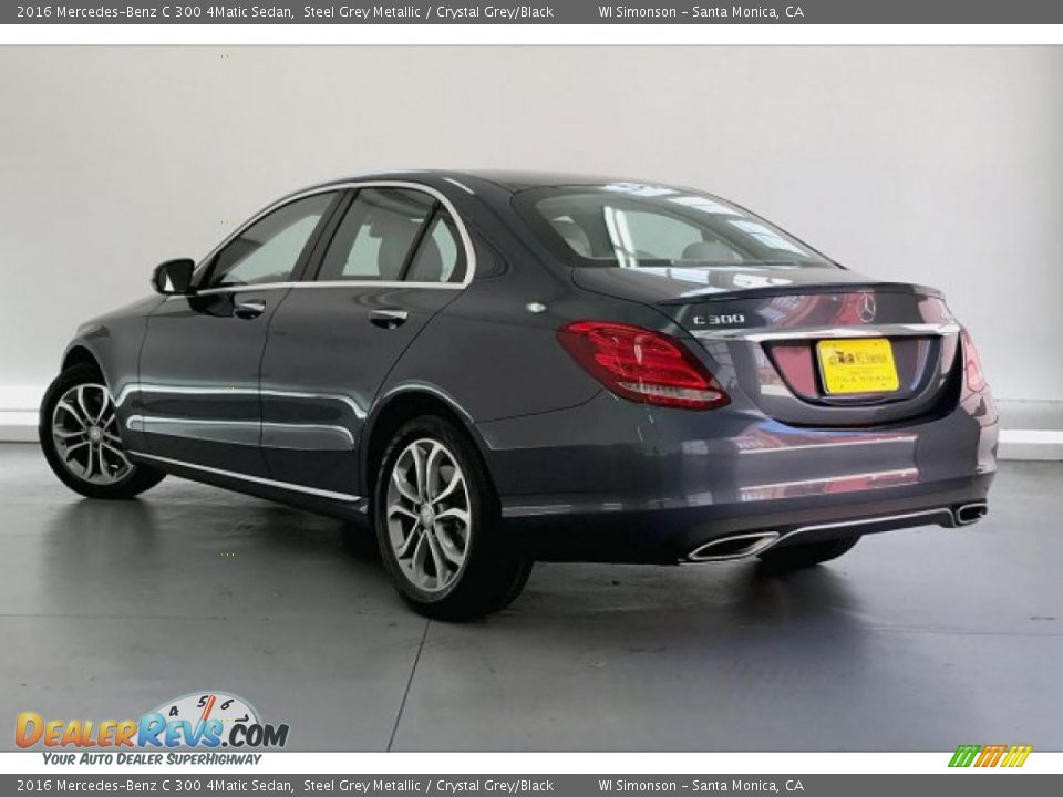2016 Mercedes-Benz C 300 4Matic Sedan Steel Grey Metallic / Crystal Grey/Black Photo #10
