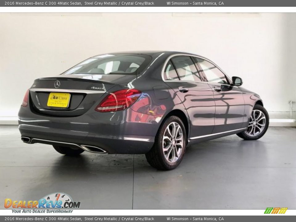 2016 Mercedes-Benz C 300 4Matic Sedan Steel Grey Metallic / Crystal Grey/Black Photo #16
