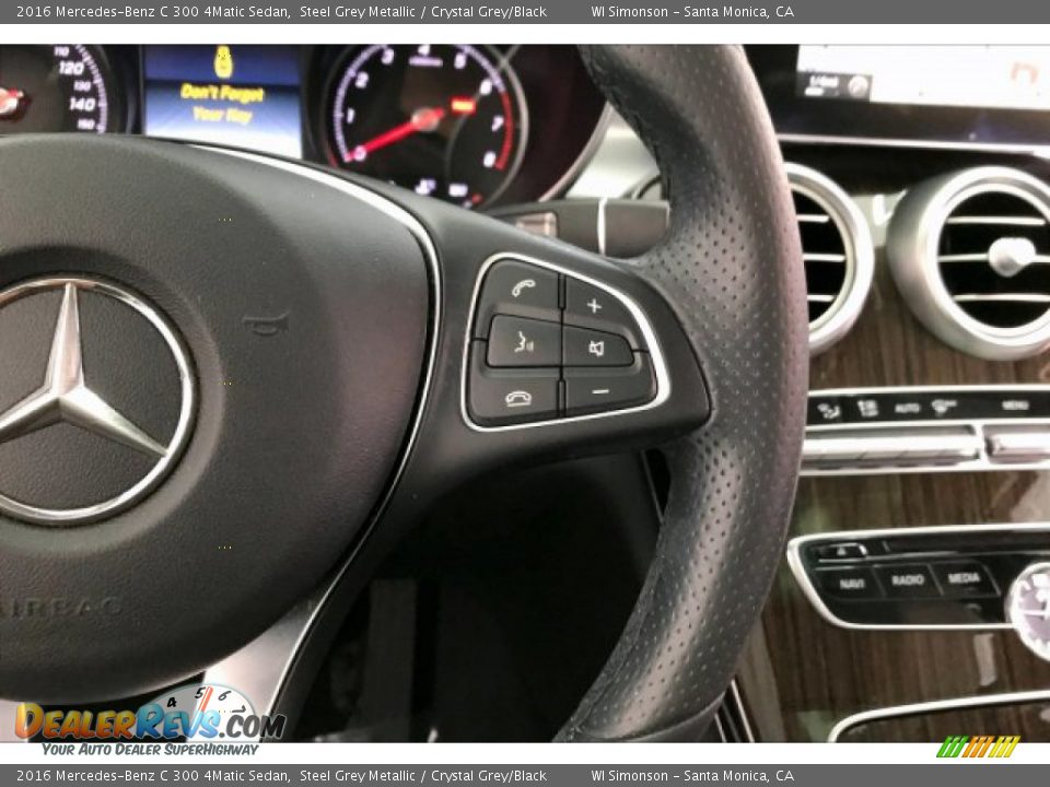 2016 Mercedes-Benz C 300 4Matic Sedan Steel Grey Metallic / Crystal Grey/Black Photo #19