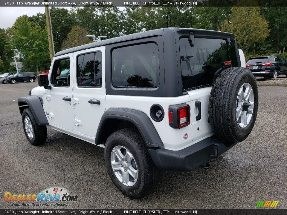 2020 Jeep Wrangler Unlimited Sport 4x4 Bright White / Black Photo #4