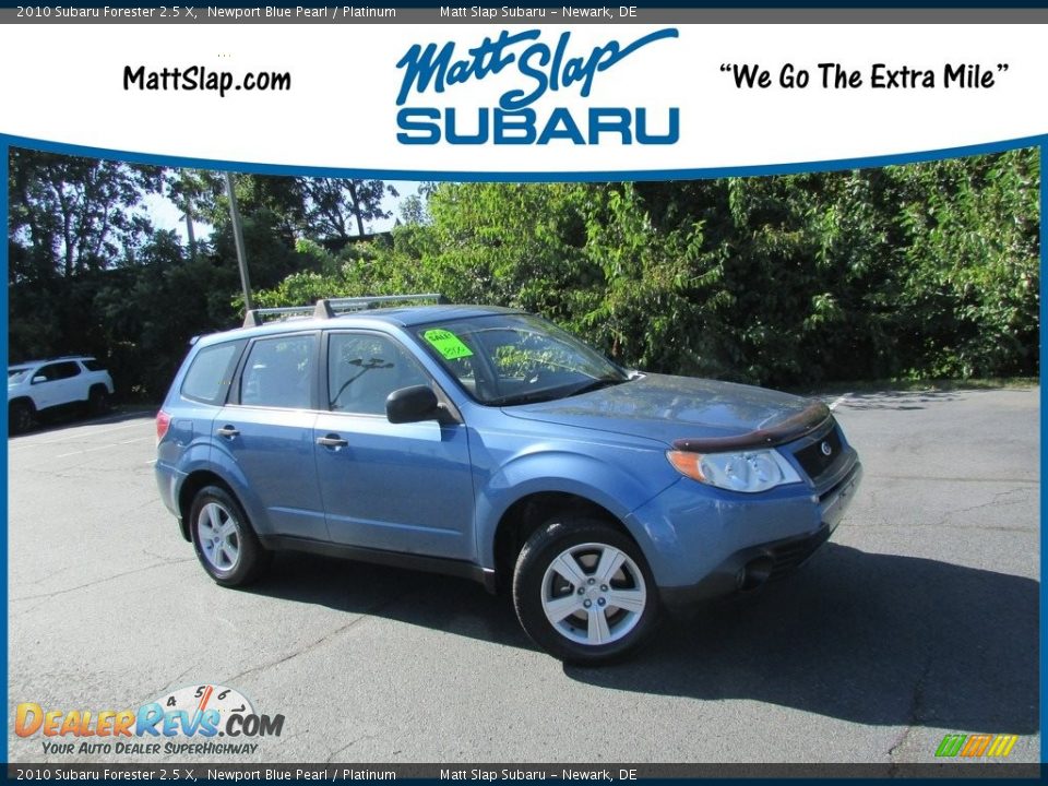 2010 Subaru Forester 2.5 X Newport Blue Pearl / Platinum Photo #1