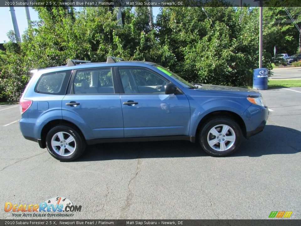 2010 Subaru Forester 2.5 X Newport Blue Pearl / Platinum Photo #5