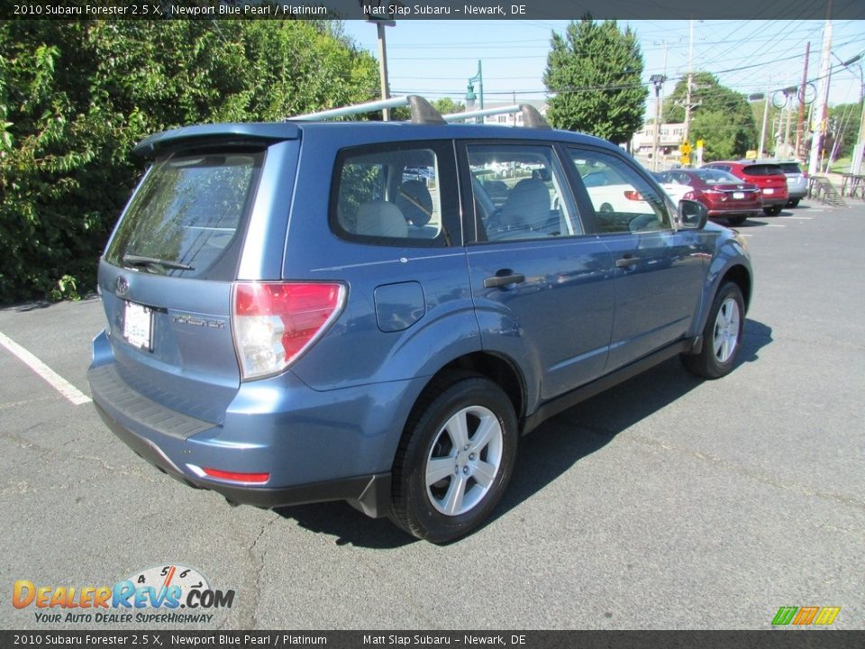 2010 Subaru Forester 2.5 X Newport Blue Pearl / Platinum Photo #6