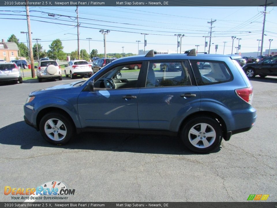 2010 Subaru Forester 2.5 X Newport Blue Pearl / Platinum Photo #9