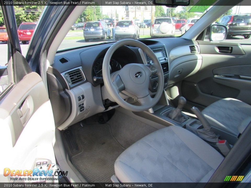 2010 Subaru Forester 2.5 X Newport Blue Pearl / Platinum Photo #12