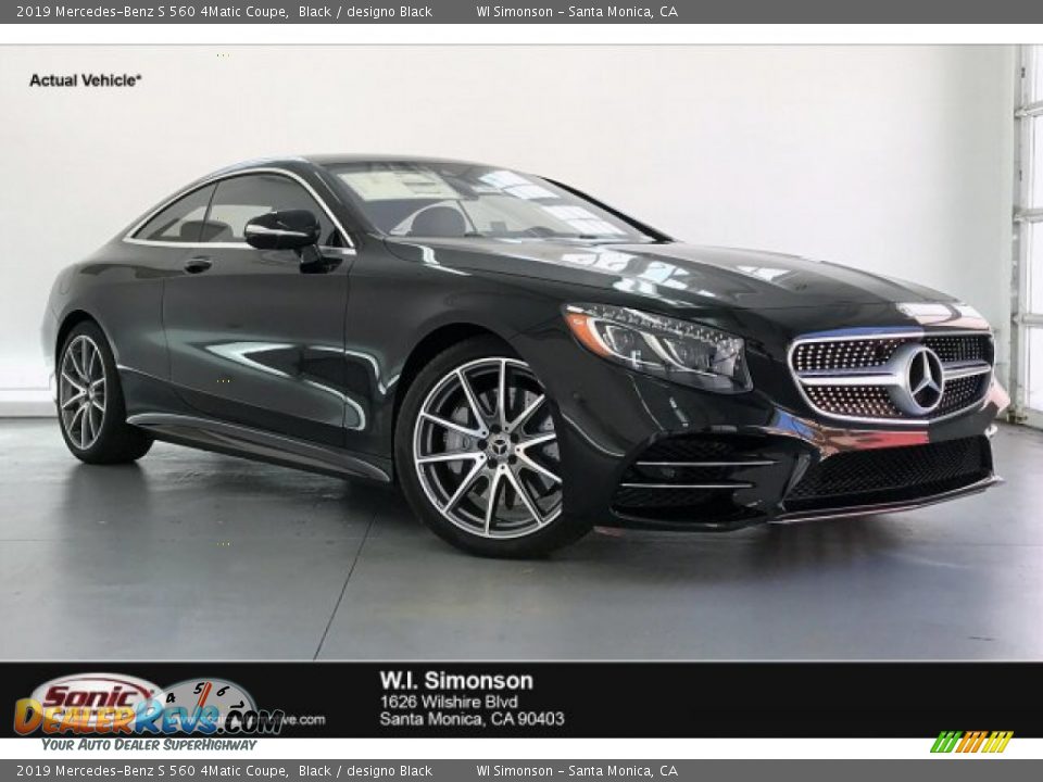 2019 Mercedes-Benz S 560 4Matic Coupe Black / designo Black Photo #1