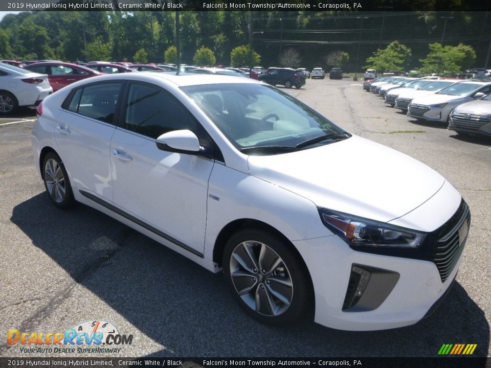 2019 Hyundai Ioniq Hybrid Limited Ceramic White / Black Photo #3