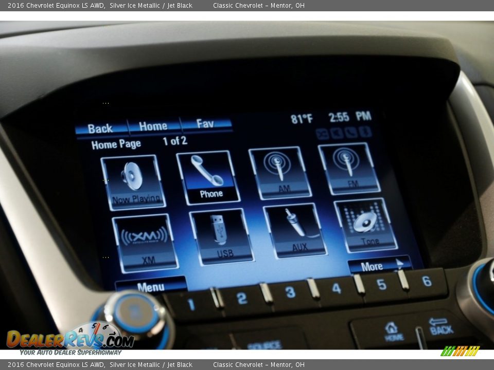 2016 Chevrolet Equinox LS AWD Silver Ice Metallic / Jet Black Photo #10