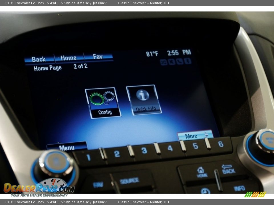2016 Chevrolet Equinox LS AWD Silver Ice Metallic / Jet Black Photo #11